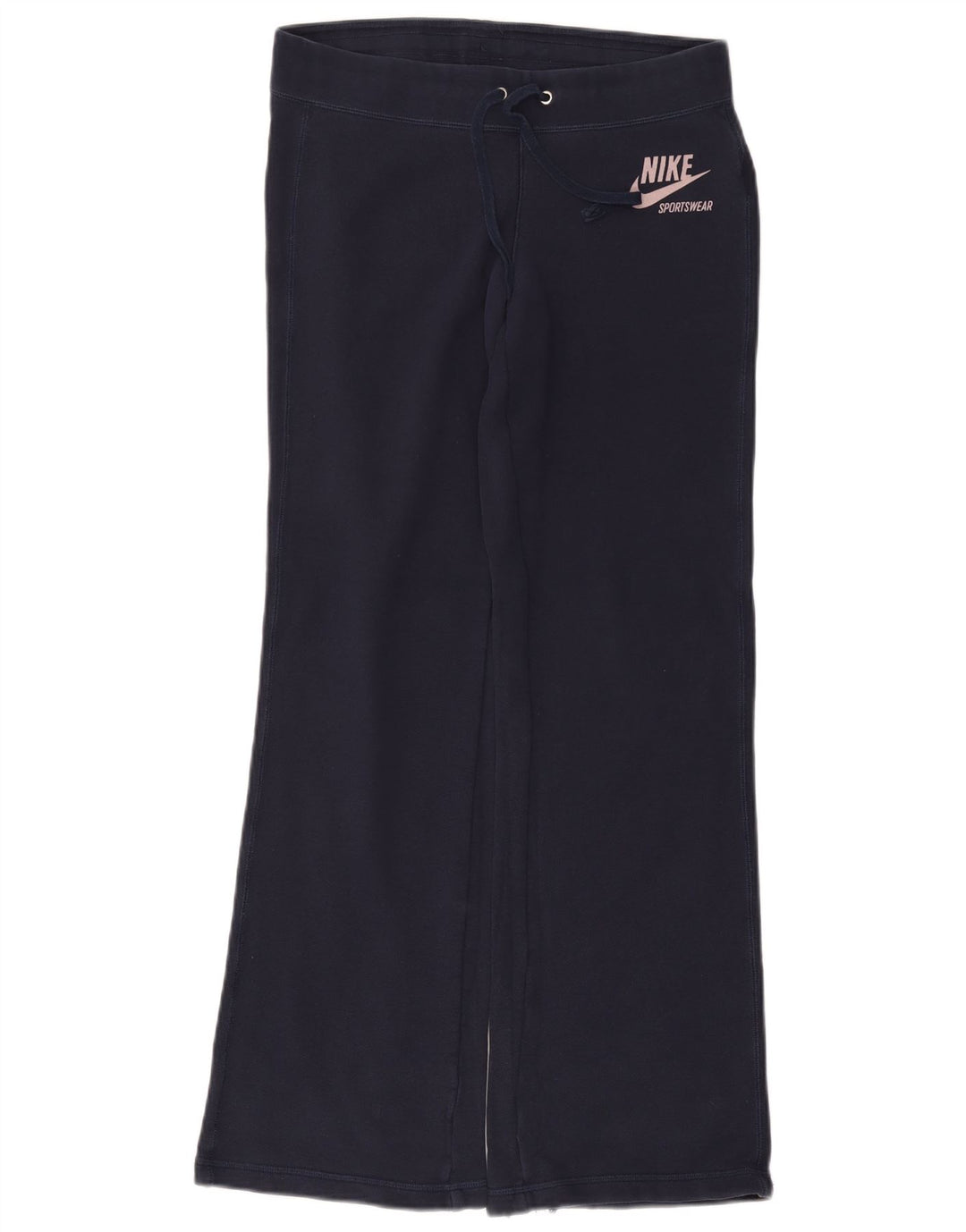 NIKE Mujer Flare Chándal Pantalones UK 10 Small Azul Marino Algodón