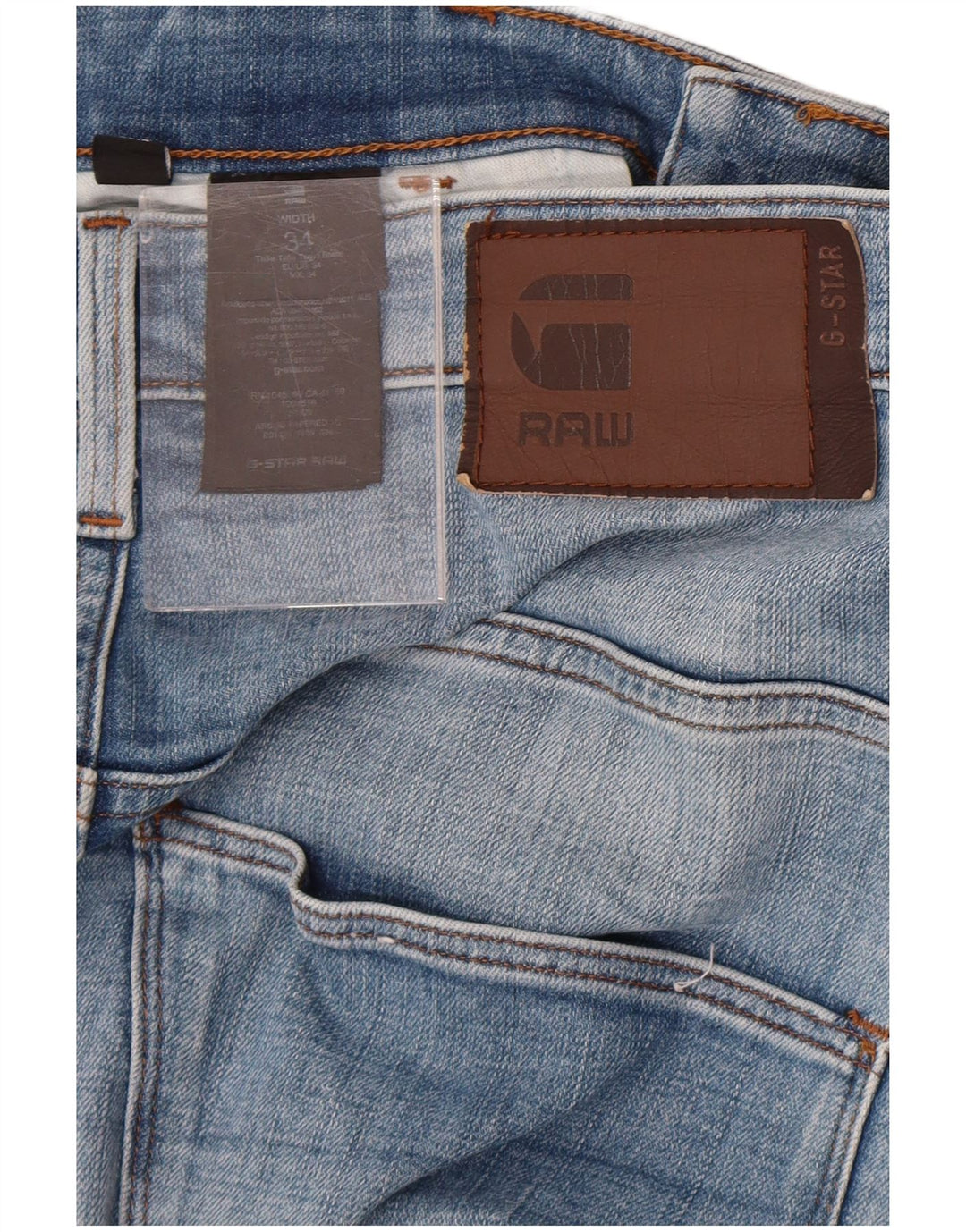 G-Star Pantalones cortos vaqueros para hombre W34 Algodón azul grande