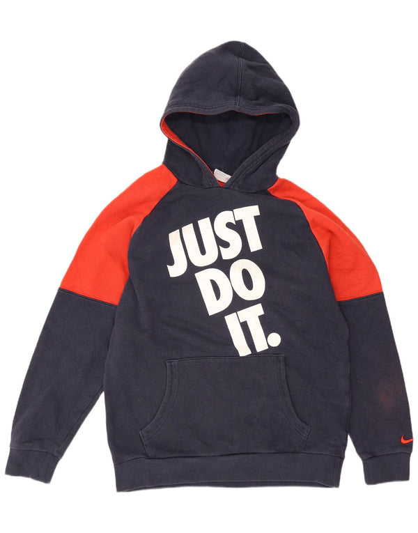 Nike Sudadera con capucha gráfica para niños 13-14 años XL Azul Colorblock Deportes