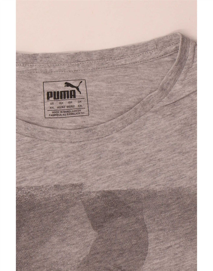 Puma Camiseta gráfica para hombre Top 2XL Algodón gris