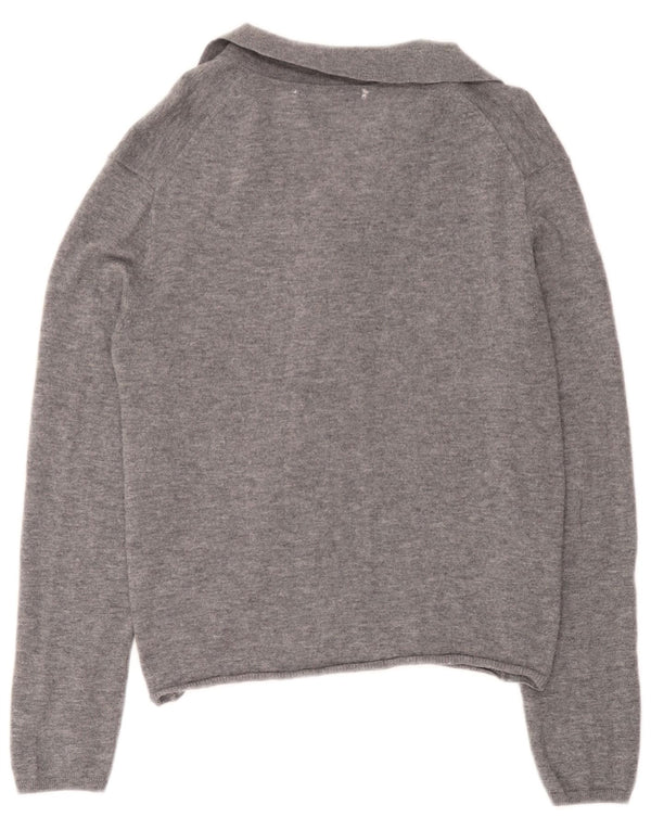 Zara Mujer Cárdigan Suéter ES 40 XL Lana Gris