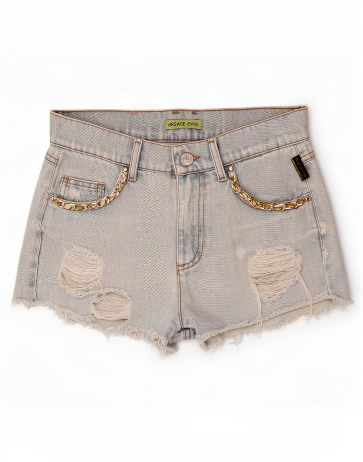 Versace Shorts De Mezclilla Desgastados W28 Algodón Azul Medio |