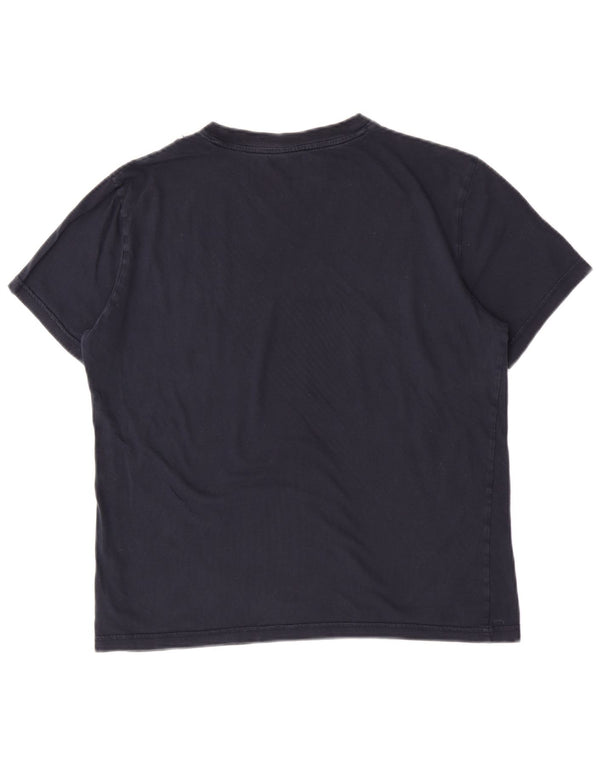 Tommy Hilfiger Camiseta para Mujer Top UK 14 Medium Azul Marino Algodón