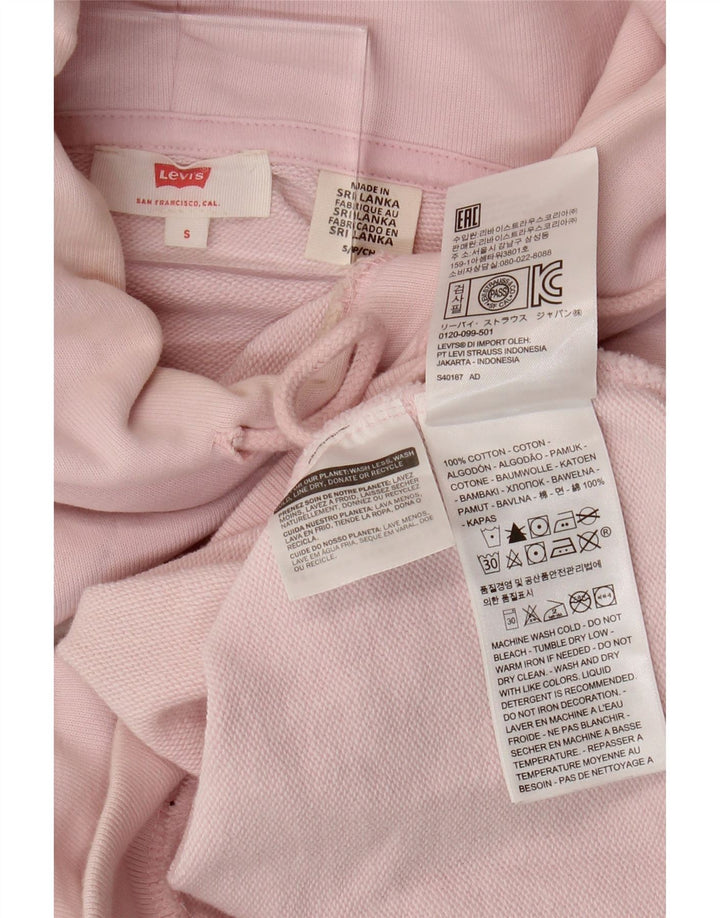 LEVI'S Jersey con capucha y gráfico de corte extragrande para mujer Reino Unido 10 Small Pink Cotton
