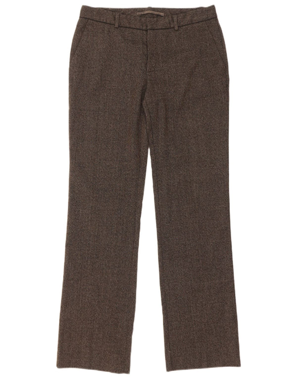 Zara Mujer Pantalón De Traje Recto EU 38 Small W28 L32 Gris