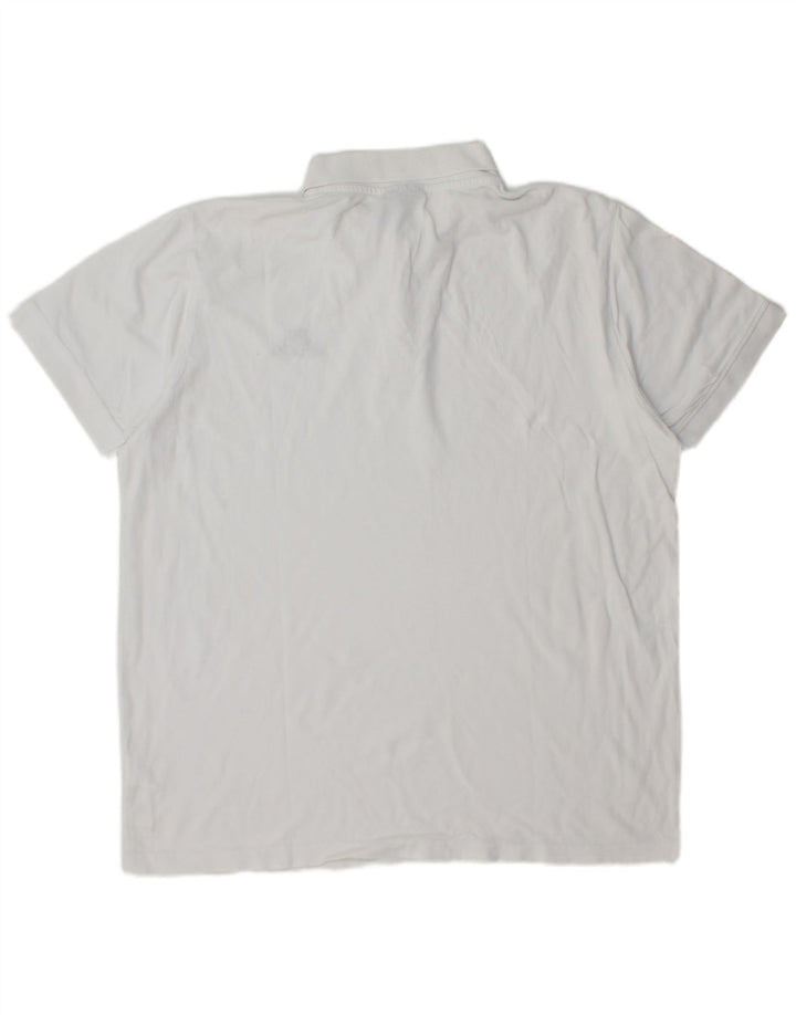 KAPPA Polo para hombre grande de algodón blanco