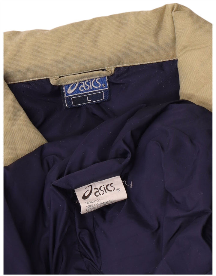 Asics Chaleco acolchado para hombre UK 40 Large Beige Poliamida