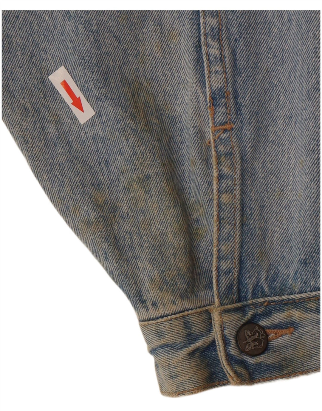 Ragazza Chaqueta Vaquera Mujer UK 40 XL Algodón Azul