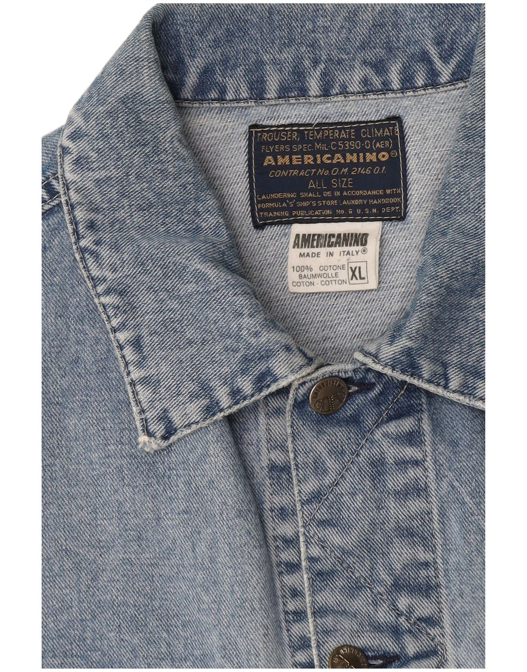 AMERICANINO Chaqueta vaquera para hombre ES 42 XL Algodón azul