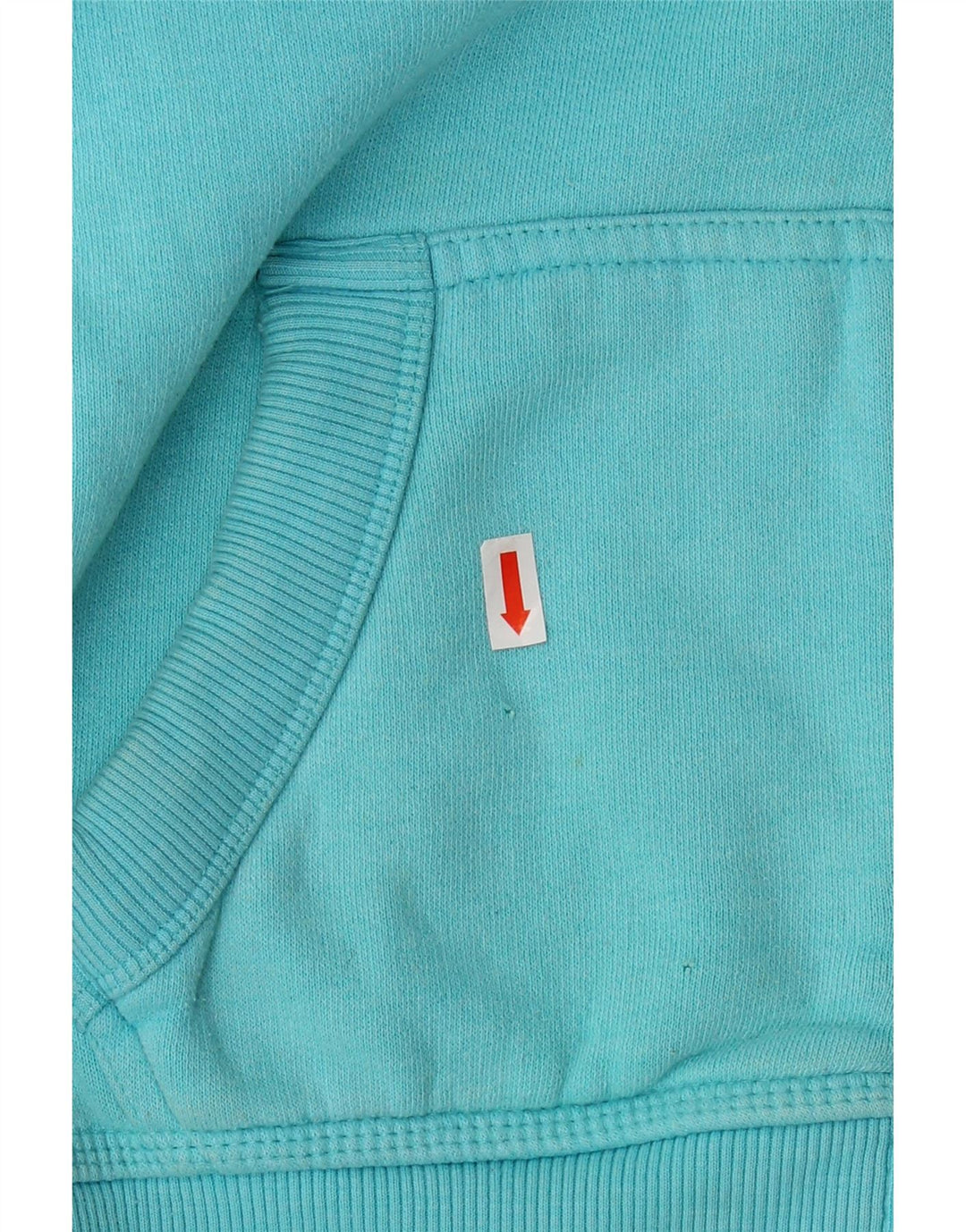 SUPERDRY Suéter con capucha y cremallera para mujer UK 10 Small Blue Cotton