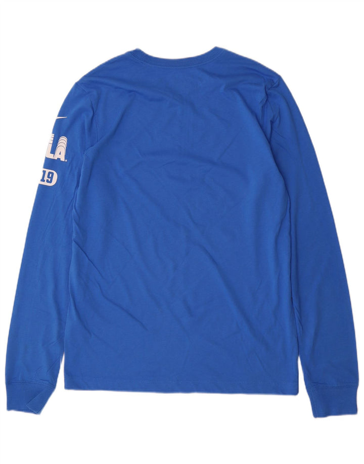 Nike Camiseta gráfica de manga larga de algodón azul medio para hombre