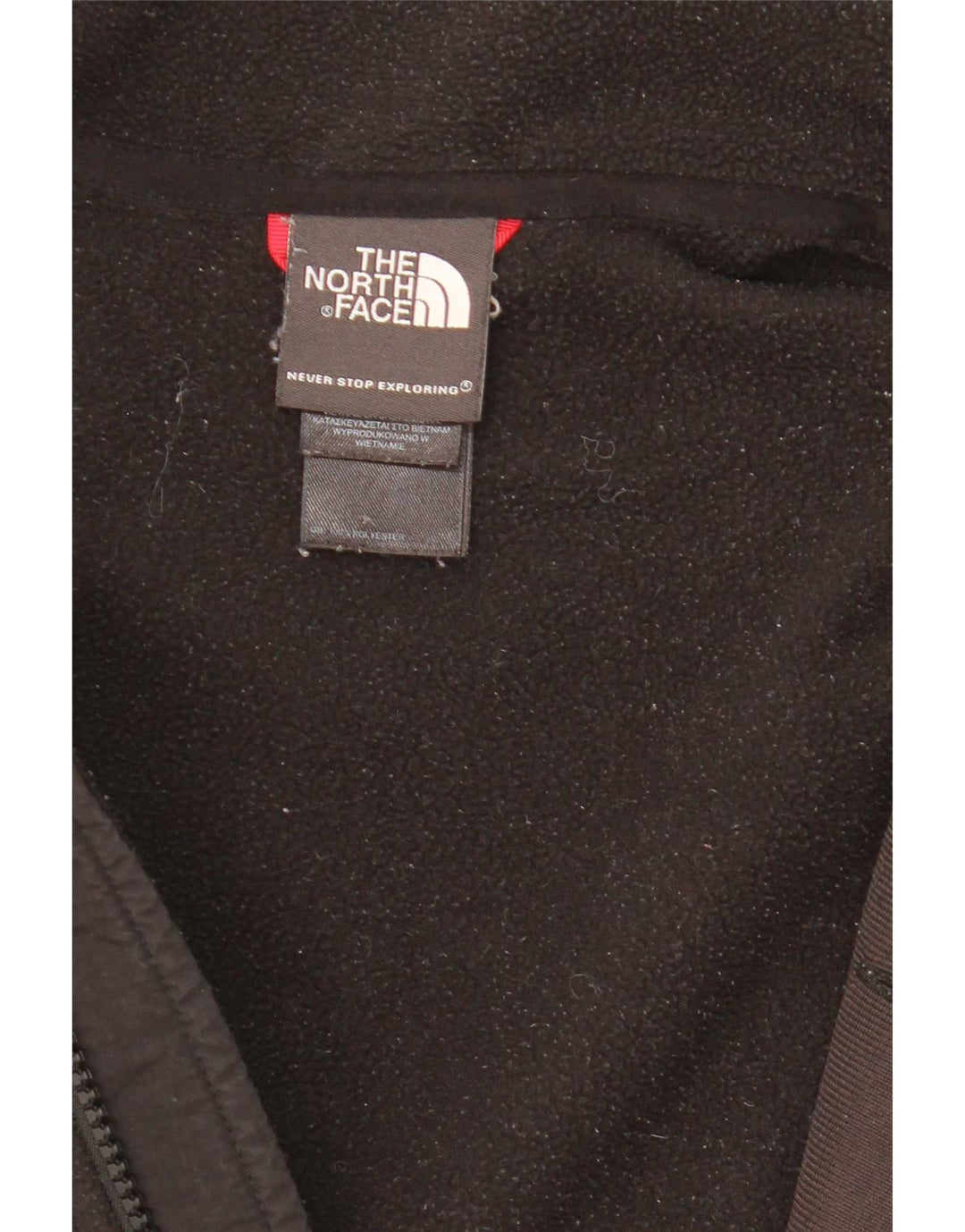 The North Face Chaqueta polar con forro gráfico para hombre, talla 40, poliéster negro grande