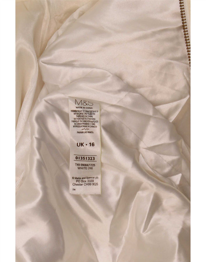 Marks & Spencer Chaqueta utilitaria con capucha para mujer UK 46 Large Off White