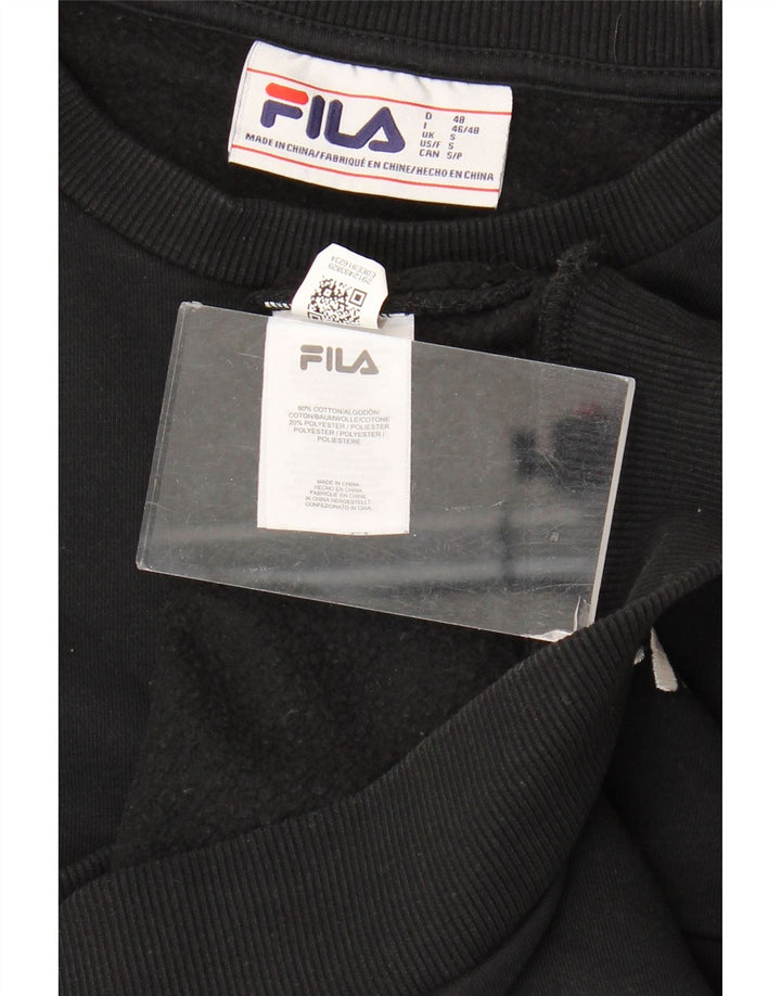 Fila Hombre Sudadera Jumper Small Negro Colorblock Algodón