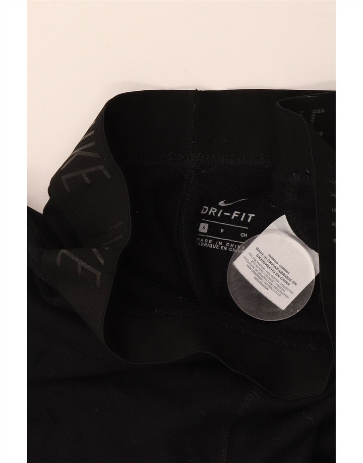 NIKE Mujer Dri Fit Graphic Chándal Pantalones UK 10 Small Negro