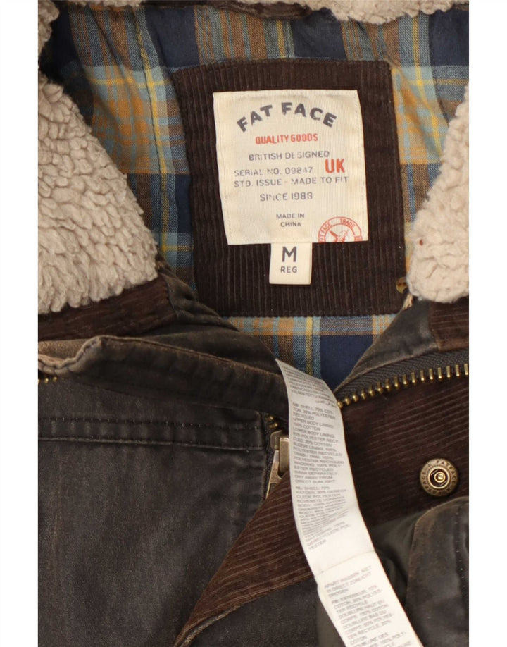 Chaqueta de algodón encerado para hombre Fat Face UK 38 Marrón medio