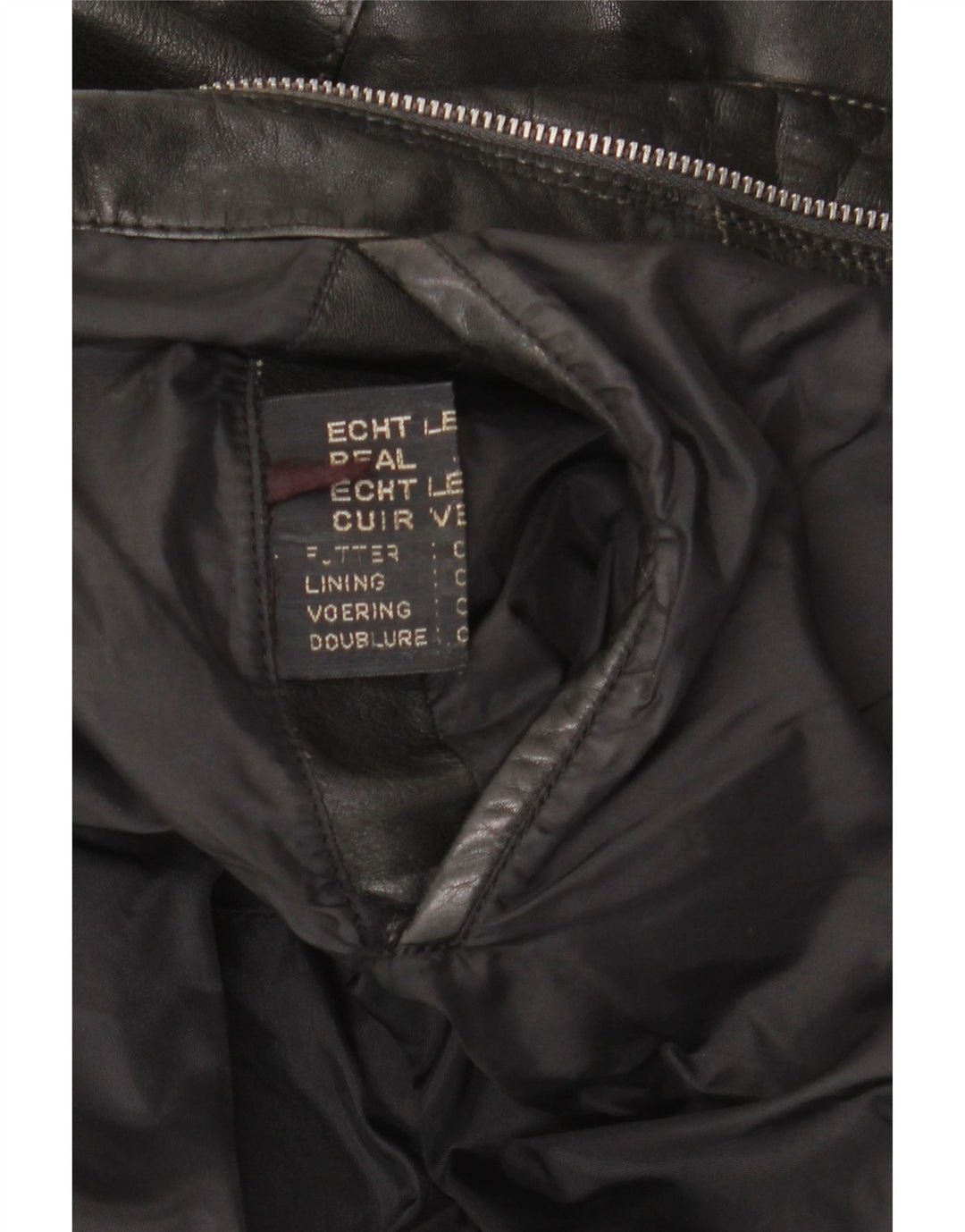 Chaqueta de cuero vintage para hombre Reino Unido 42 XL cuero negro