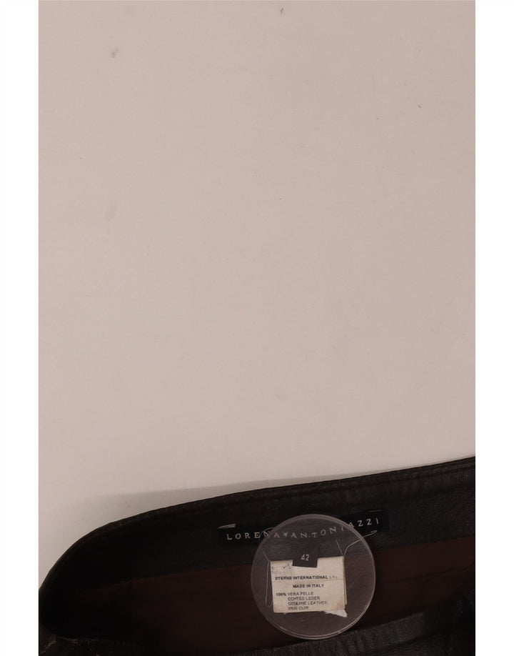 Falda de cuero para mujer Lorena Antoniazzi IT 42 Medium W26 Cuero marrón
