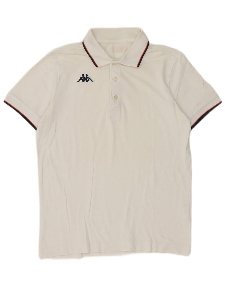 Polo Kappa Hombre Small De Algodón A Rayas Blanco