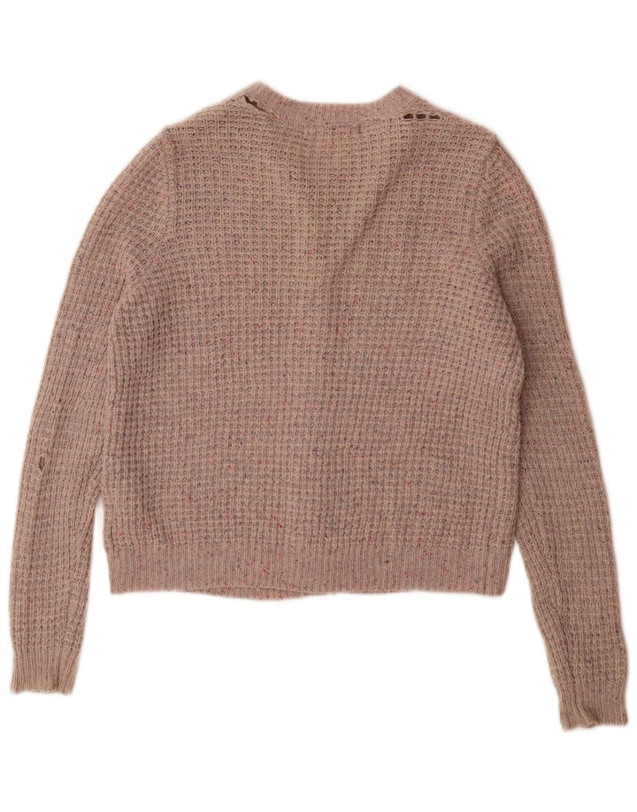 Marks & Spencer - Cárdigan para mujer, talla 40, talla grande, lana moteada gris