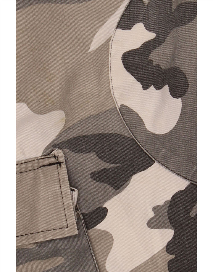 VINTAGE Pantalones cargo regulares para hombre pequeños W31.5 L32.5 camuflaje gris