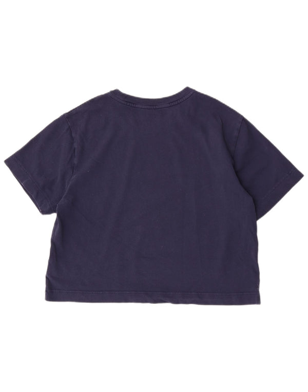 Gap Camiseta corta con gráfico extragrande para mujer UK 10 Small Azul marino Algodón