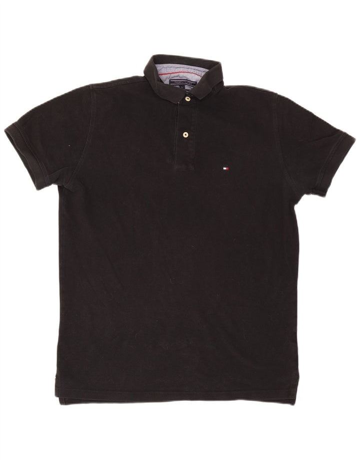 Tommy Hilfiger Polo para hombre grande negro