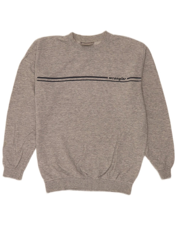 Wrangler Hombre Sudadera Jumper Small Gris Moteado De Algodón