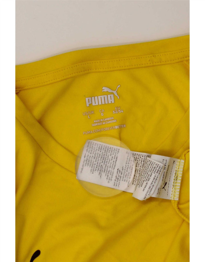 Camiseta Puma Hombre Top Large Poliéster Amarillo