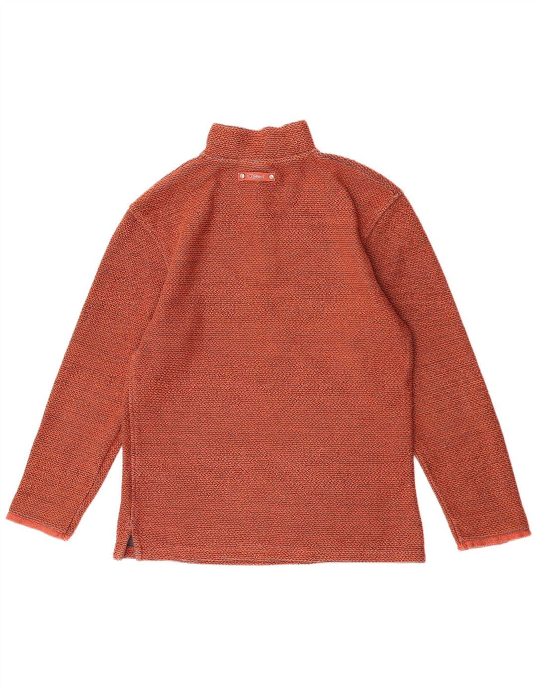 Weird Fish - Sudadera con cuello y cremallera para hombre, color naranja medio, algodón