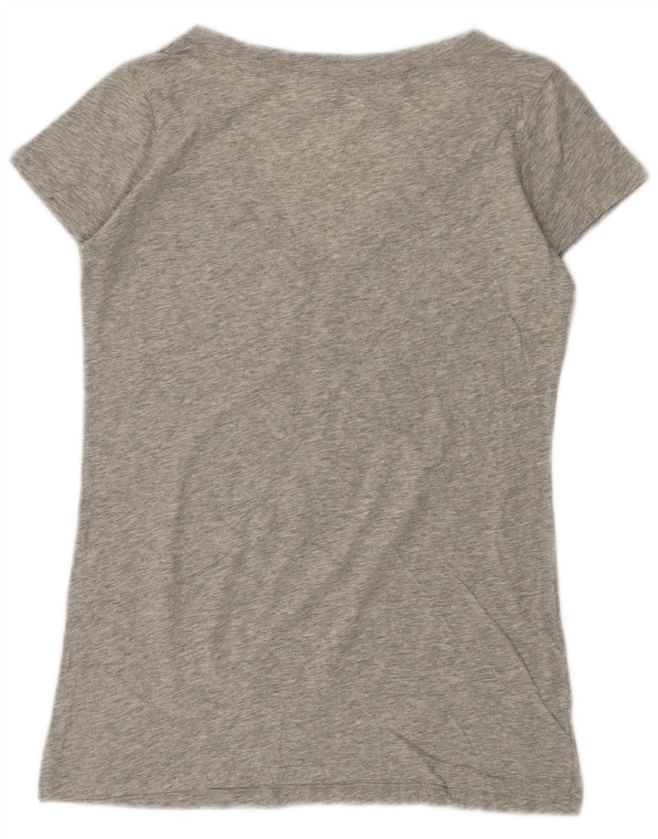 BENETTON Camiseta gráfica para mujer Top UK 42 Gris medio moteado