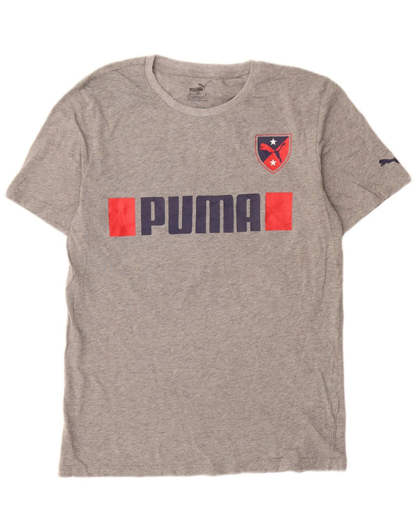 PUMA Camiseta gráfica para hombre Top Small Grey