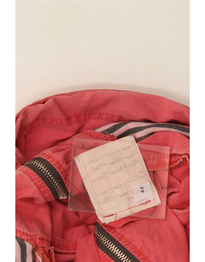 Vintage mujer chaqueta bomber de gran tamaño IT 44 algodón rosa medio