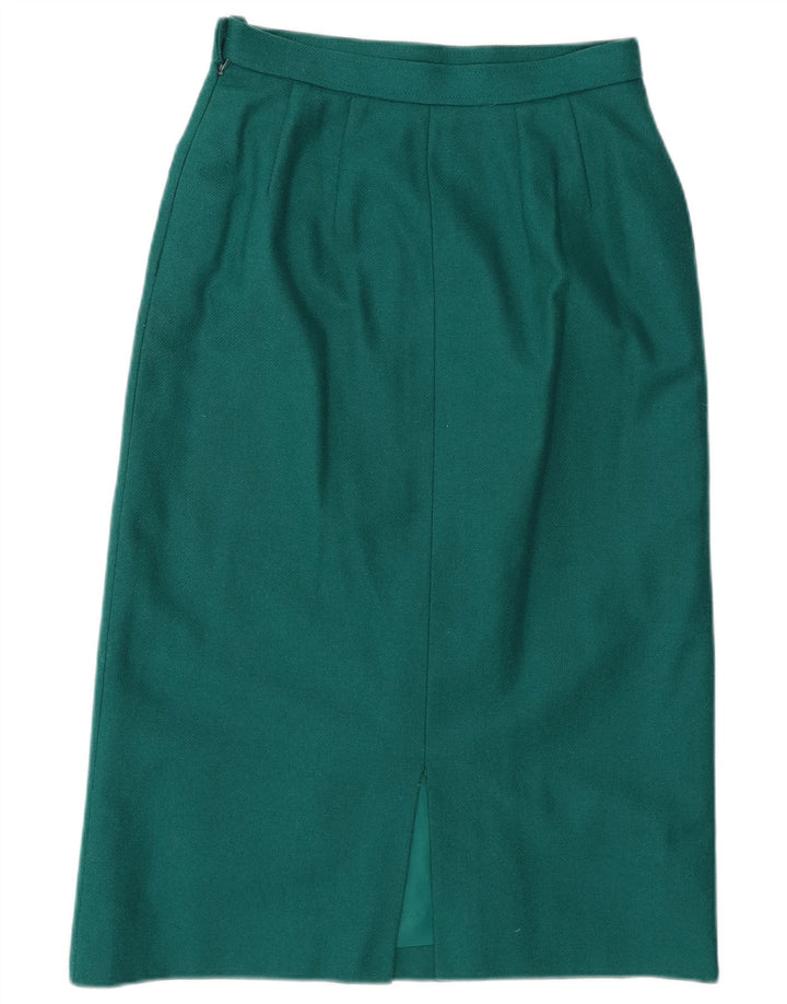 Windsmoor Falda midi para mujer UK 12 Medium W27 Lana verde