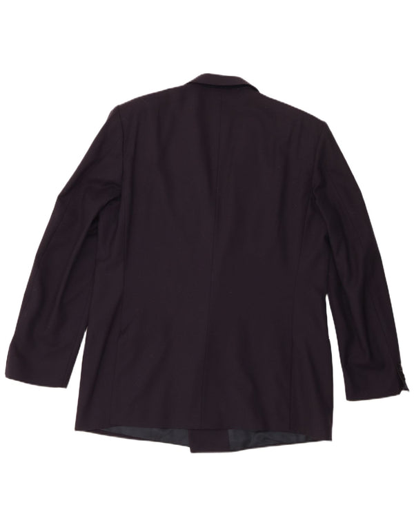 Lubiam Chaqueta tipo blazer con doble botonadura para hombre IT 54 2XL Lana virgen azul marino