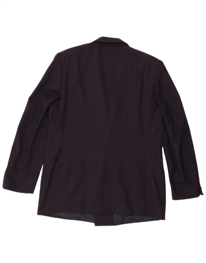 Lubiam Chaqueta tipo blazer con doble botonadura para hombre IT 54 2XL Lana virgen azul marino