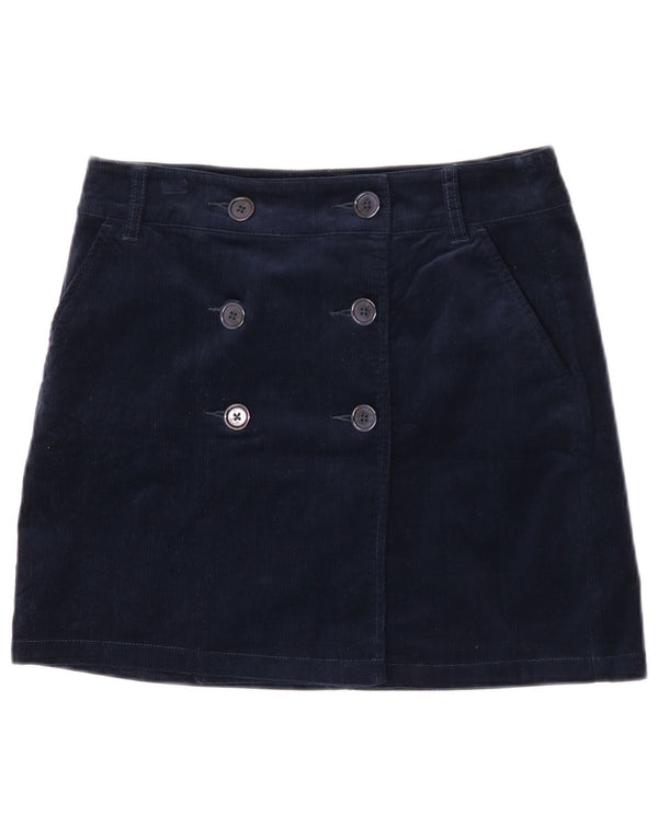 Crew Clothing Falda de pana para mujer UK 10 Small W29 Algodón azul marino