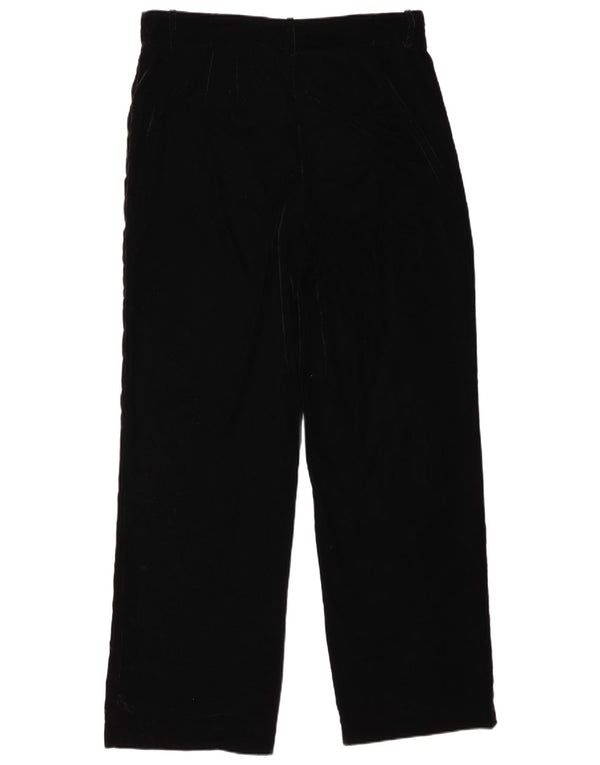 Zara Mujer Pantalón Casual Recto Terciopelo XL W32 L33 Negro Poliéster