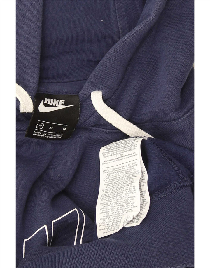 Nike Hombre Sudadera con capucha gráfica Jersey de algodón azul marino mediano