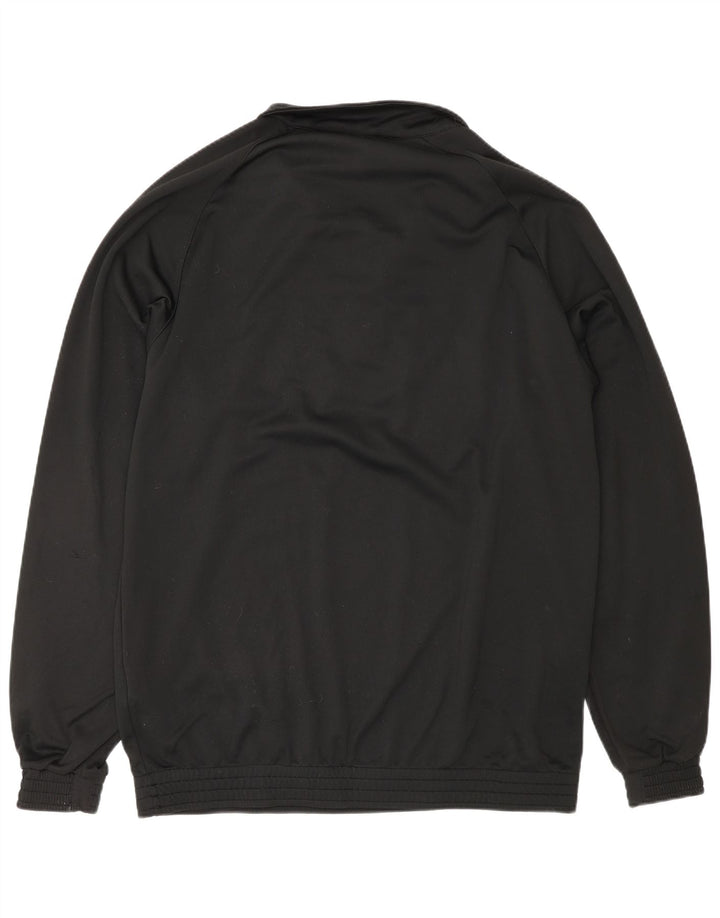 Umbro Hombre Zip Neck Jersey Chándal Top Grande Poliéster Negro