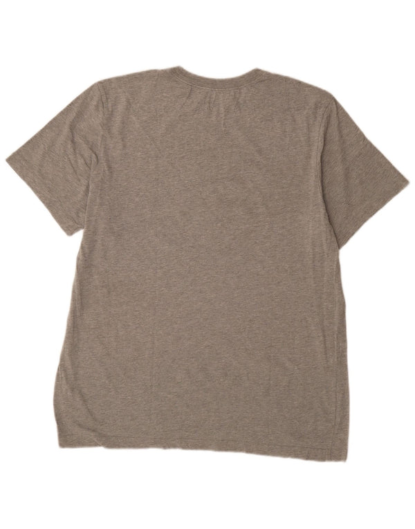 NIKE Camiseta gráfica para hombre Top grande de algodón gris