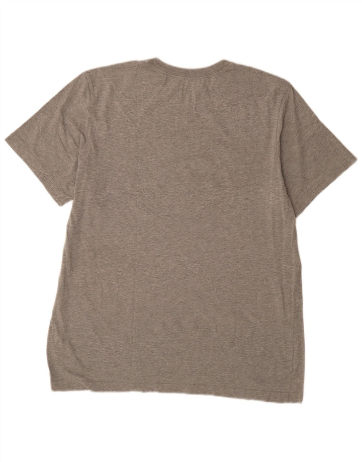 NIKE Camiseta gráfica para hombre Top grande de algodón gris