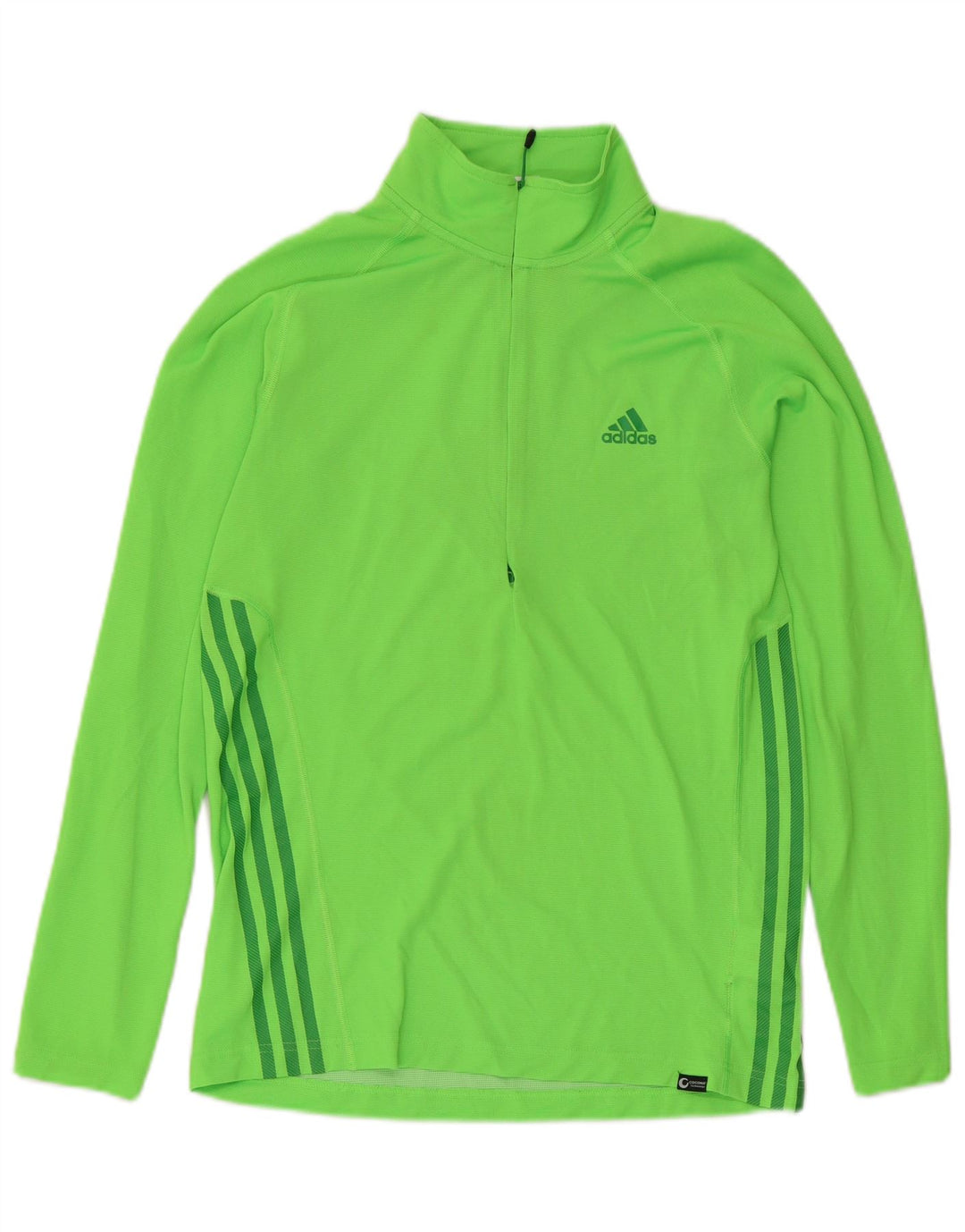 Adidas - Chándal con cremallera y cuello para hombre, talla 40/42, poliéster verde medio