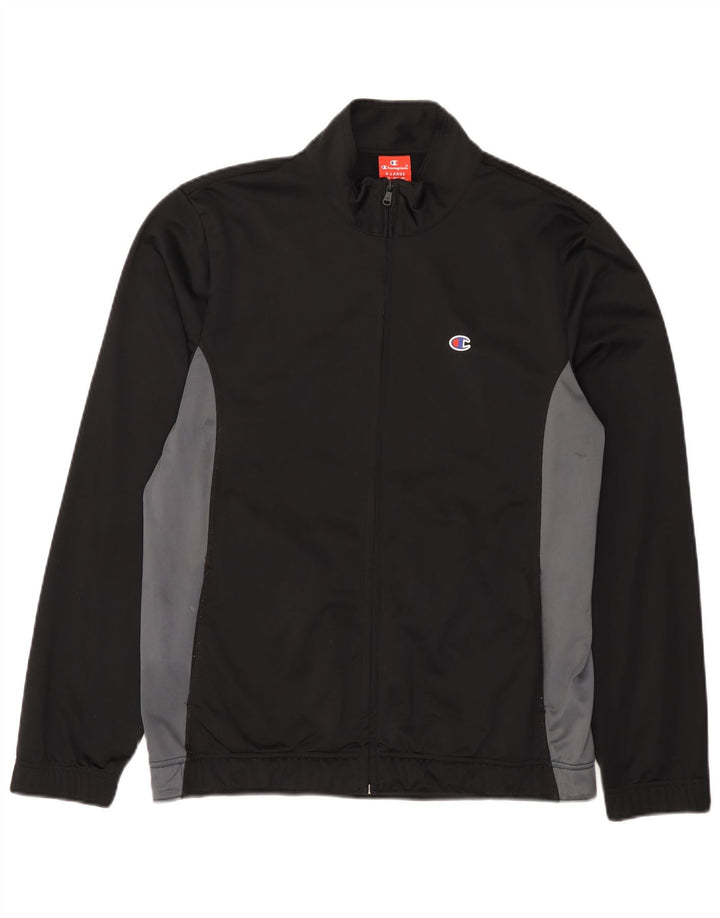 Champion Chaqueta de chándal para hombre XL Poliéster color block negro