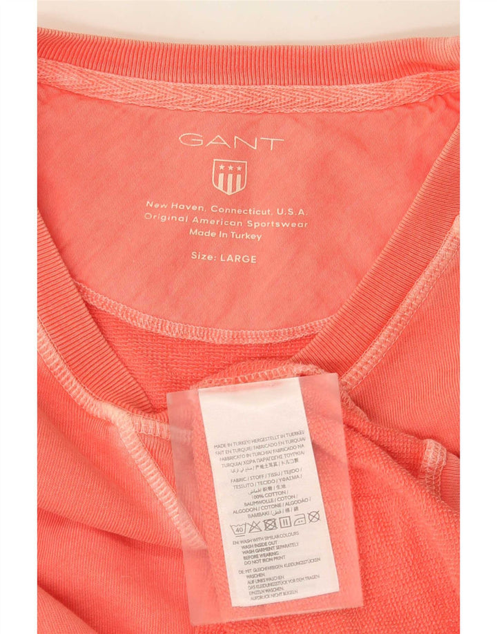 Gant Hombre Top Manga Larga Grande Rosa Algodón