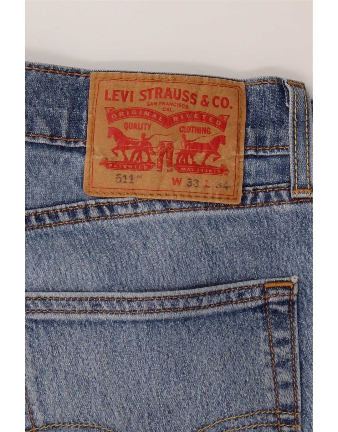 Levi's Hombre 511 Slim Jeans W33 L34 Algodón Azul