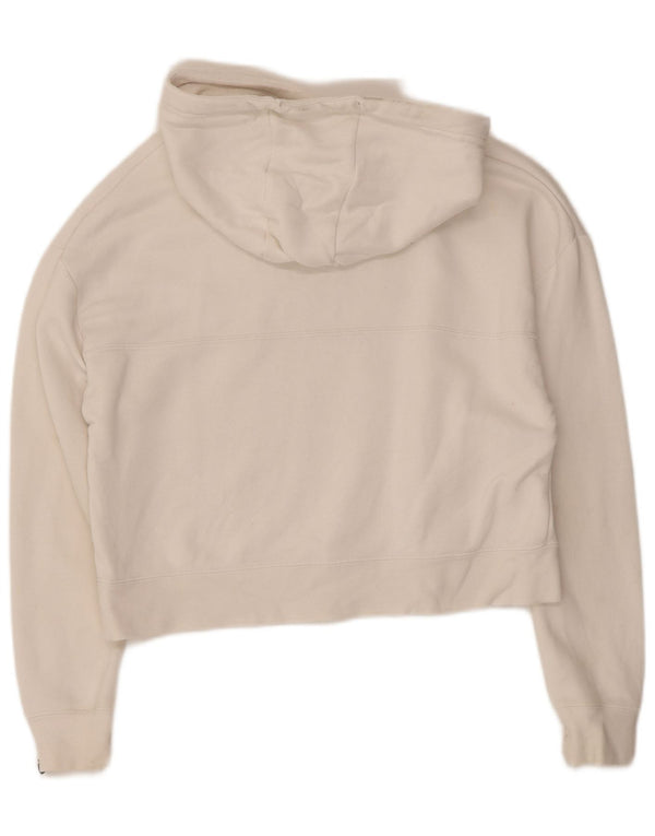 Nike Mujer Oversize Crop Graphic Sudadera con Capucha Jersey UK 6 XS Blanco