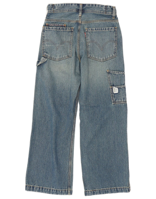 Levi's Girls Cargo Wide Leg Jeans 13-14 Years W28 L25 Blue Cotton