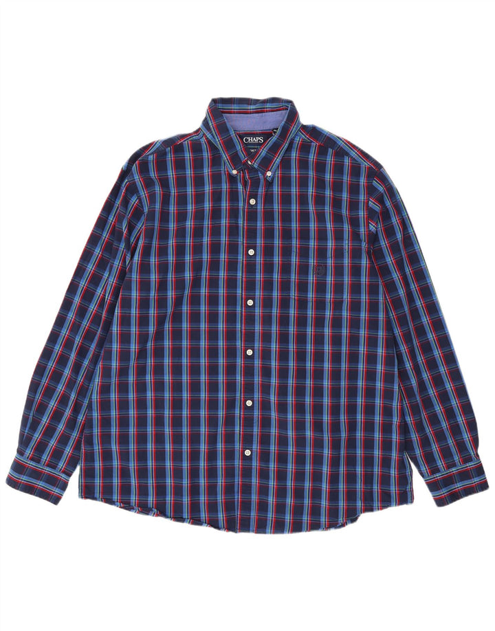 Chaps Camisa para hombre 2XL Azul marino Cuadros Algodón