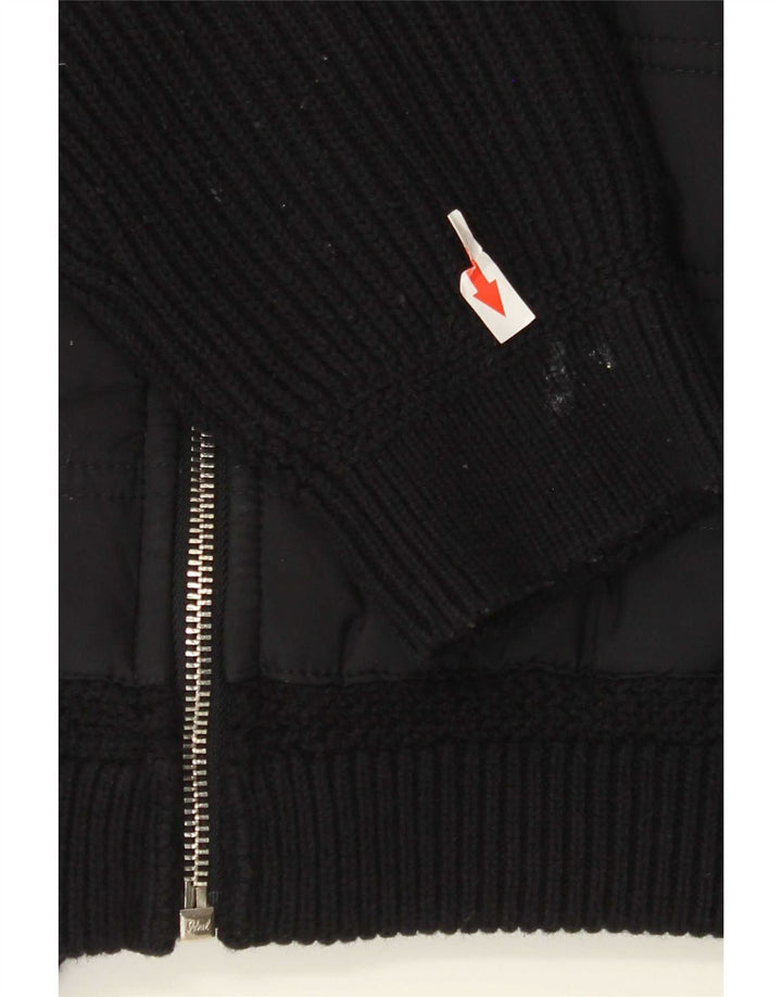Reiss Suéter tipo cárdigan para hombre XL Poliéster negro